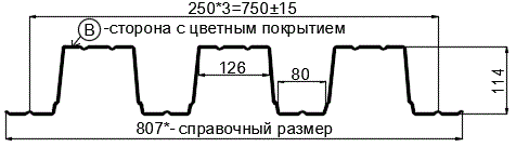 Фото: Профнастил Н114 х 750 - B (ПЭ-01-9003-1) в Рузе