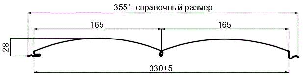 Сайдинг Woodstock-БР-28х330 (ECOSTEEL_T-12-Орех-0.45) в Рузе