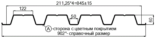 Фото: Профнастил Н60 х 845 - B (PURMAN-20-Citrine-0.5) в Рузе