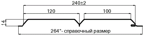 Фото: Сайдинг Lбрус-15х240 (Steelmatt-20-8017-0.4±0.08мм) в Рузе