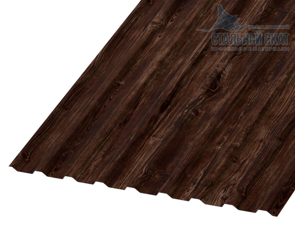 Фото: Профнастил МП20 х 1100 - B (ECOSTEEL_MA-01-Бразил. Вишня-0.5) в Рузе
