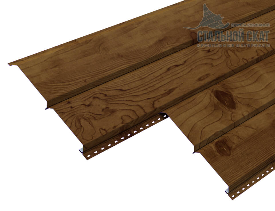 Фото: Сайдинг Lбрус-15х240 (ECOSTEEL_T-12-Дуб-0.45) в Рузе