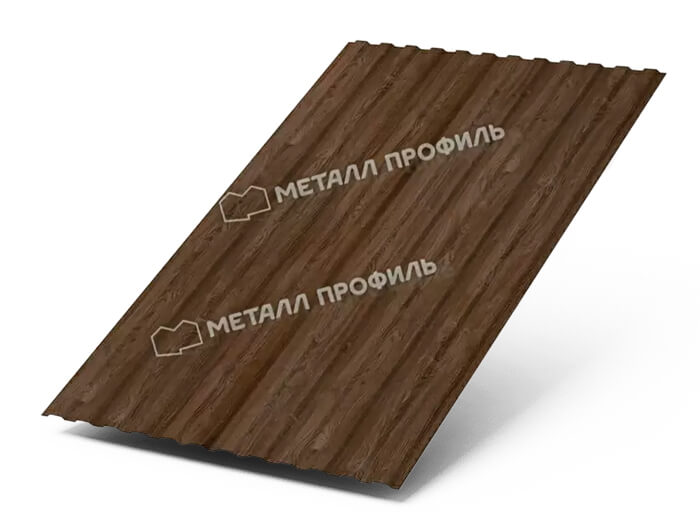 Фото: Профнастил МП10 х 1100 - B (ECOSTEEL_MA_Д-01-МореныйДуб-0.5) в Рузе