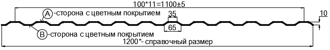 Фото: Профнастил МП10 х 1100 - B (ECOSTEEL_МА_Д-01-МореныйДуб-0.5) в Рузе