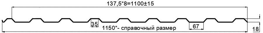 Фото: Профнастил оцинкованный МП20 х 1100 - R (ОЦ-01-БЦ-0.4) в Рузе