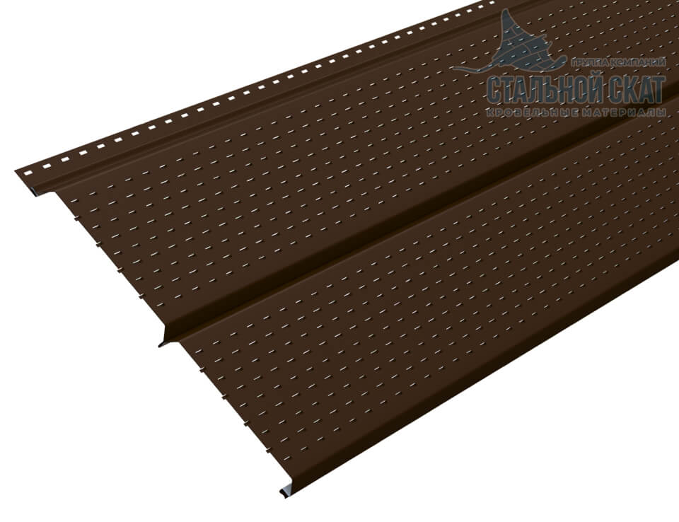 Софит перфор. Lбрус-XL-14х335 (VALORI-20-Brown-0.5) в Рузе