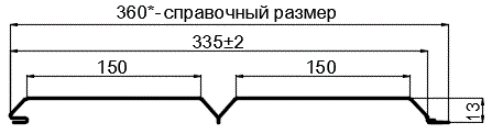 Фото: Софит перфор. Lбрус-XL-14х335 (ECOSTEEL_T-01-ЗолотойДуб-0.5) в Рузе