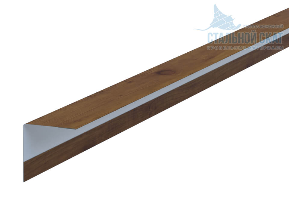 Фото: Планка угла наружного 30х30х3000 (ECOSTEEL_T-12-Дуб-0.45) в Рузе