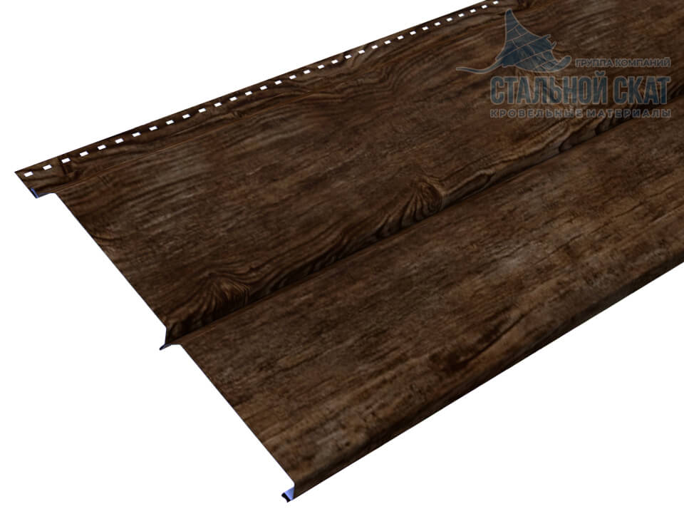 Фото: Сайдинг Lбрус-XL-14х335 (ECOSTEEL_MA-01-МореныйДуб-0.5) в Рузе