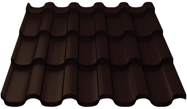 Фото: Металлочерепица МП Монтекристо-X (VALORI-20-DarkBrown-0.5) в Рузе