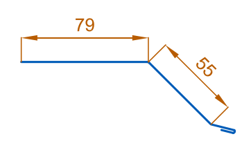 Планка капельник 79х55х2000 (ПЭ-01-6002-0.45) в Рузе