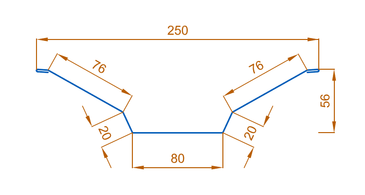 Планка ендовы верхняя 76х76х2000 (ПЭ-01-3005-0.45) в Рузе