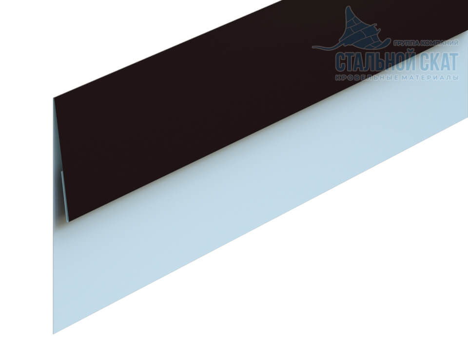Планка финишная 48х25х3000 (VALORI-20-DarkBrown-0.5)