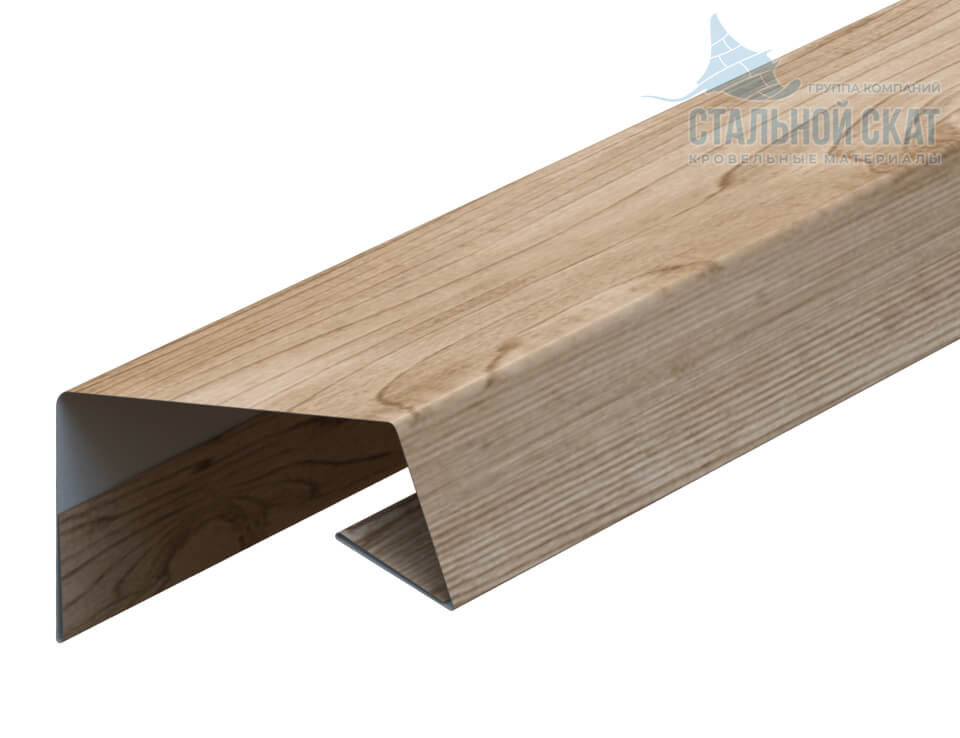 Планка начальная Woodstock 12х15х3000 (ECOSTEEL_T-12-Орех-0.45)