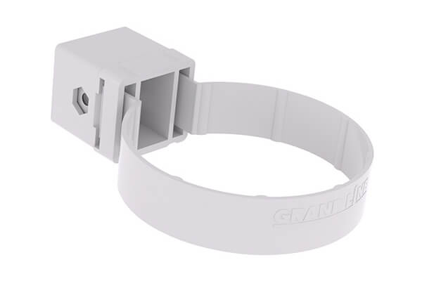 Хомут трубы Kliker ПВХ Grand Line Premium белый (инд.упак.) (RAL 9003)