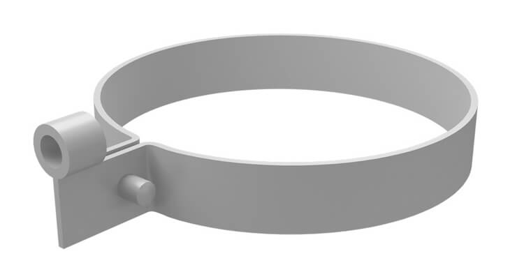 Хомут трубы Lite ПВХ Grand Line белый (RAL 9003)