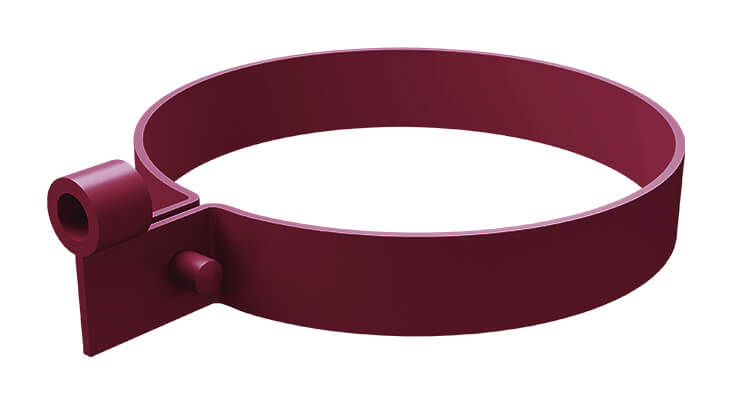 Хомут трубы Lite ПВХ Grand Line бордо (RAL 3005)