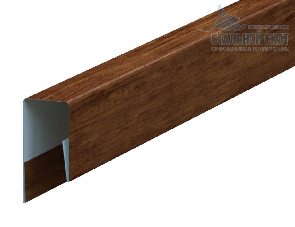 Планка П-образная 13х27х2000 (ECOSTEEL-01-Мореный Дуб-0.5)
