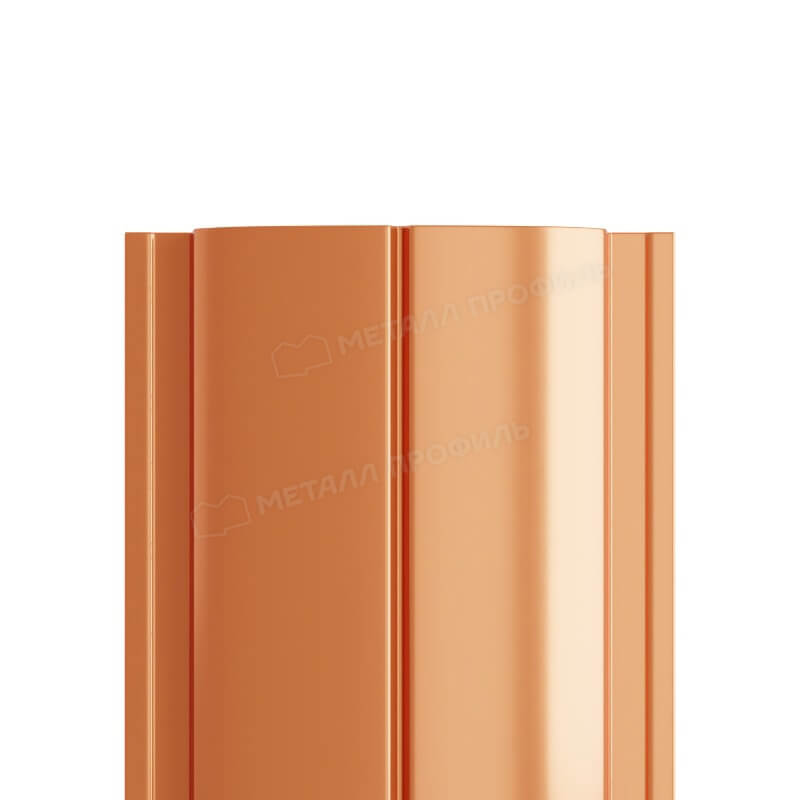 Штакетник металлический МП ELLIPSE-T 19х126 Двусторонний (AGNETA-20-Copper\Copper-0.5).