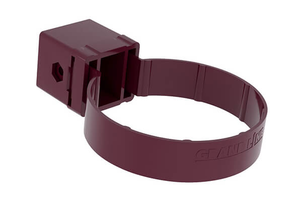Хомут трубы Kliker ПВХ Grand Line Premium бордо (инд.упак.) (RAL 3005)