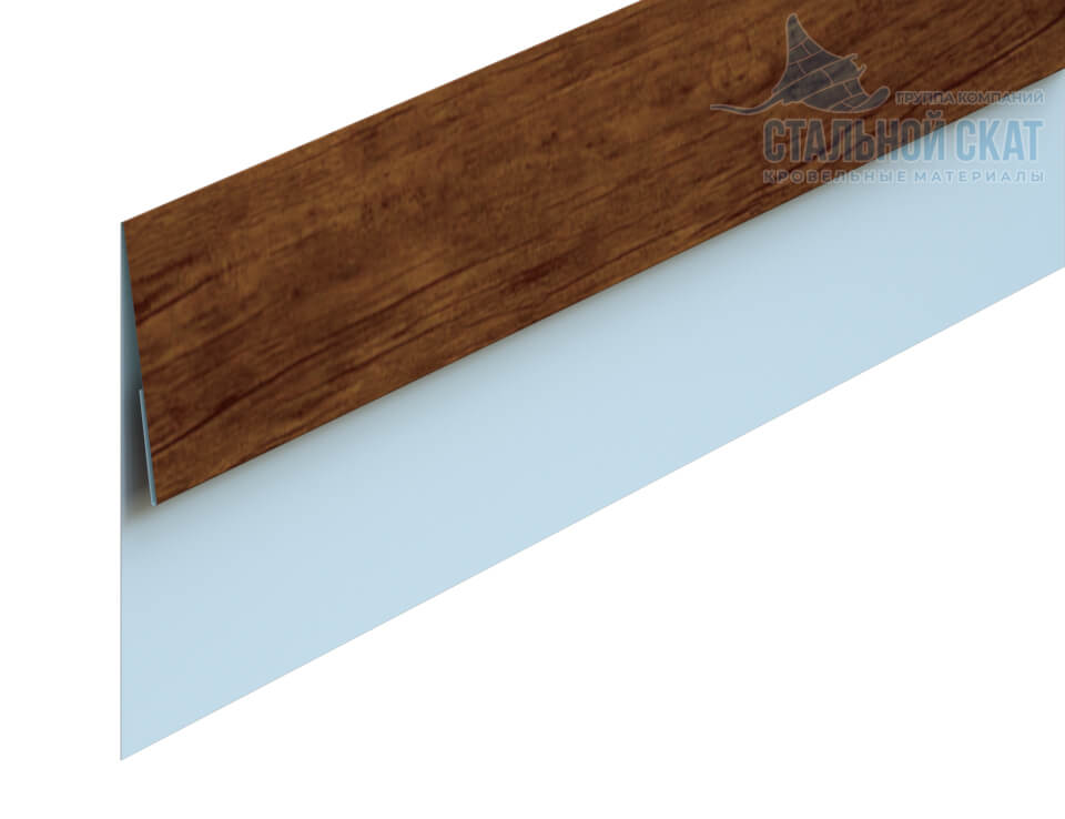 Планка финишная 48х25х3000 (ECOSTEEL-01-МореныйДуб-0.5)