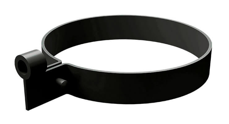 Хомут трубы Lite ПВХ Grand Line черный (RAL 9005)