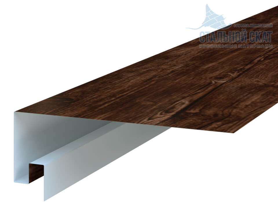 Планка откоса сложная 3D 245х75х3000 (ECOSTEEL_MA-01-Бразил. Вишня-0.5)