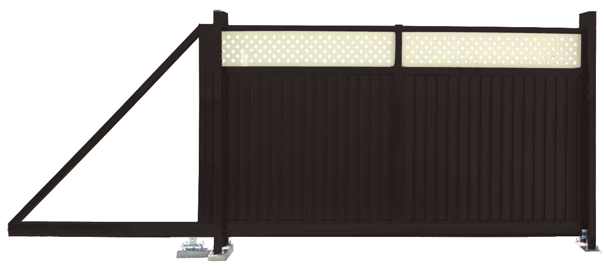 Ворота откатные Estet Plus 2,0х3,5 RAL RR 32/1014