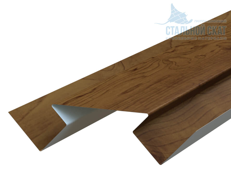Планка угла внутреннего сложного Woodstock 75х3000 (ECOSTEEL_T-12-Дуб-0.45)
