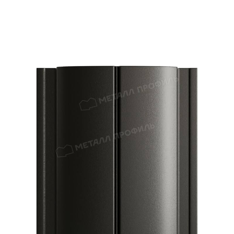 Штакетник металлический МП ELLIPSE-T 19х126 Двусторонний (ПЭМАД-01-9005\9005-0.4±0.08мм).